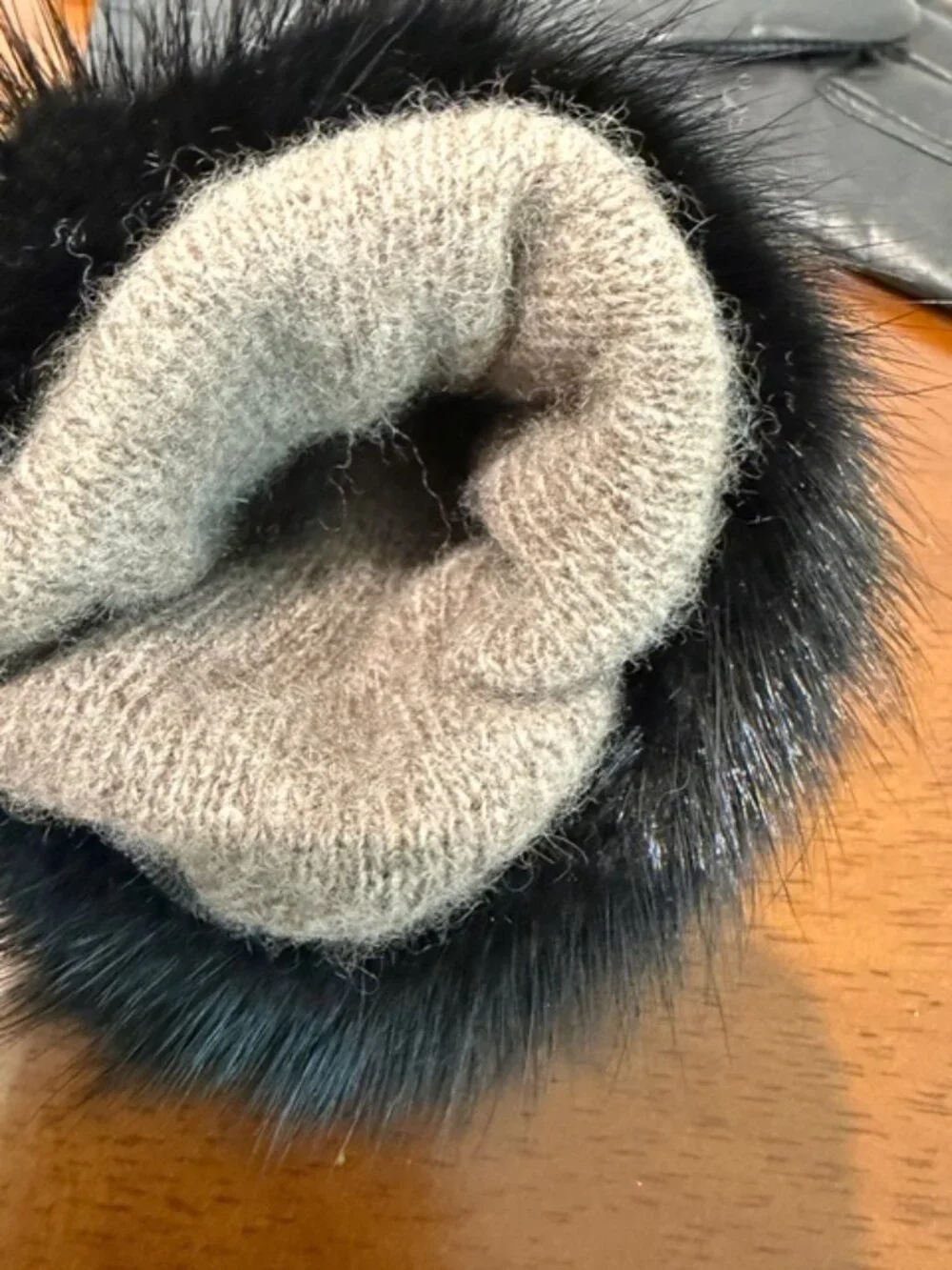 Leather Cashmere Lining Women’s Gloves Used